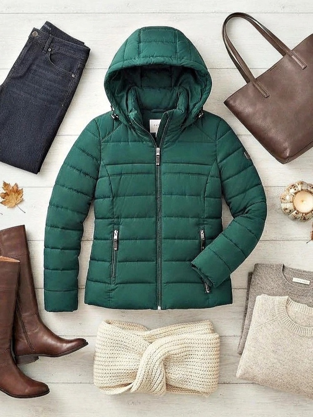 Michael Kors Hooded Puffer Jacket